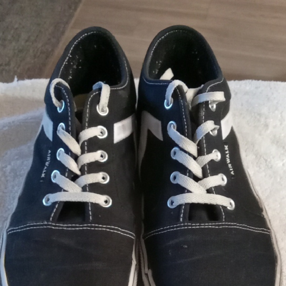 Airwalk Black and White Canvas Sneakers